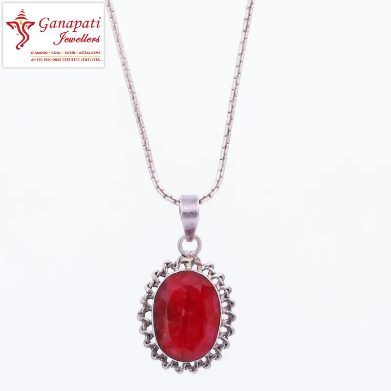Silver Ruby Pendant
