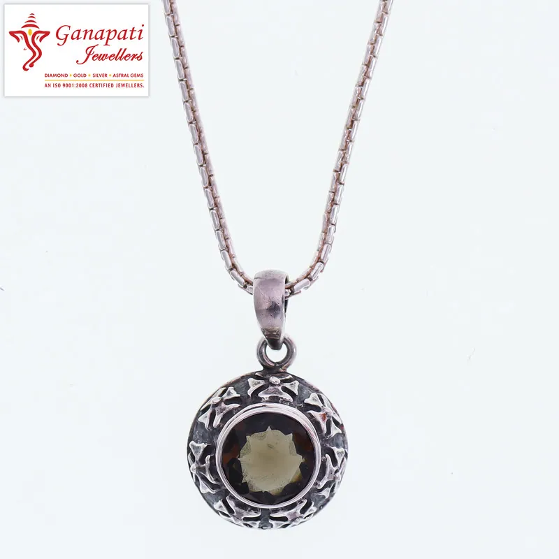 Birthstone Silver pendant