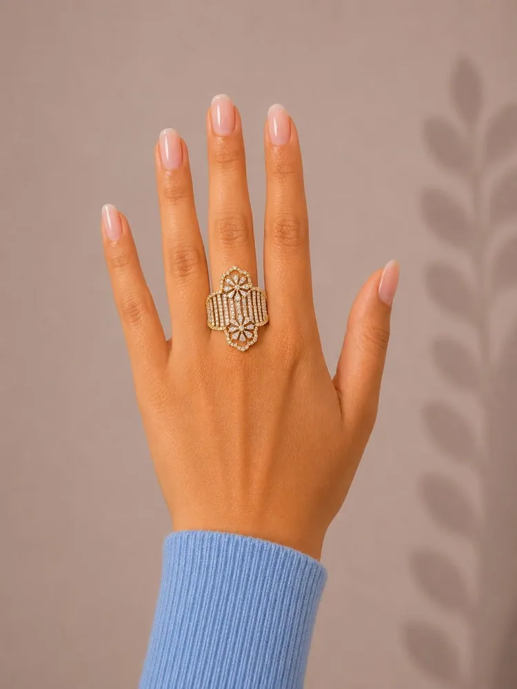 Floral Lattice Ring